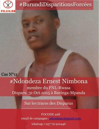 NDONDEZA – DECLARATION DU FOCODE n°013/2016  DU 08 Juillet 2016
